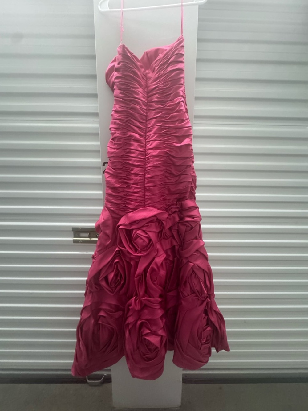 Strapless Fuchsia Rose Mermaid Gown – Size Small - Picture 6 of 7